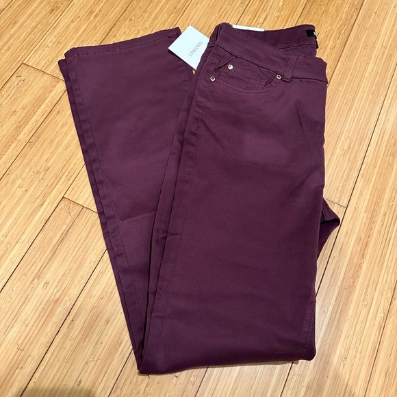 Ellen Tracy Wine Red Stretch Twill Boot Cut Pants Size 8 - Picture 6 of 12
